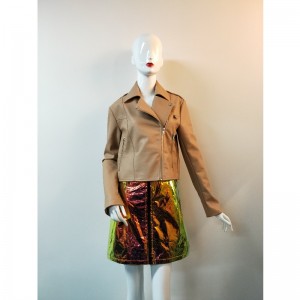 GIACCA BIKER PU MARRONE RLWPJ0006N