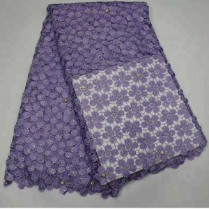 Tessuto di pizzo guipure di alta qualità in nigeria con ricamo in cotone svizzero