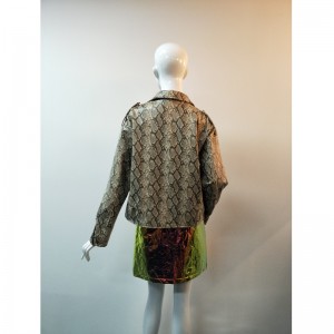 GIACCA PU SERPENTINE MARRONE RLWPJ0024N