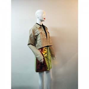 GIACCA CORTA PU KHAKI RLWPJ0028N