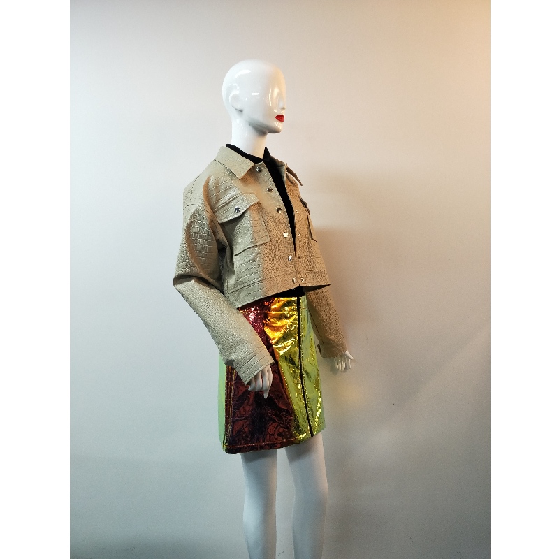 GIACCA CORTA PU KHAKI RLWPJ0028N