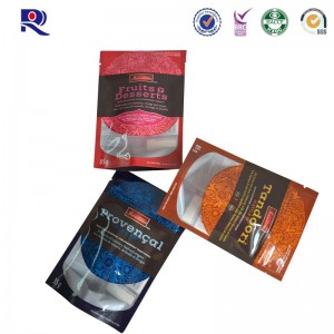 Confezione in stand stampato e laminato con finestra trasparente per frutta secca