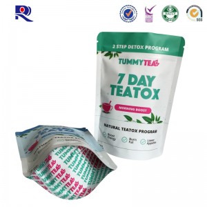 Confezione a supporto stampato e laminato con ziplock o cerniera recondibile