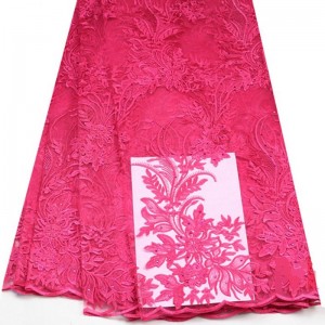 Vendita calda abito da sposa 3d ricamato tessuto di pizzo per le donne