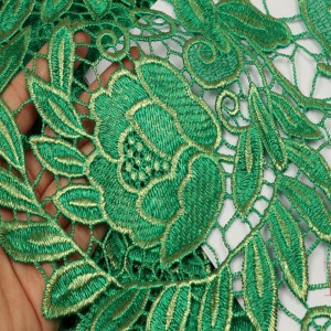 Vendita calda abito da sposa 3d ricamato tessuto di pizzo per le donne