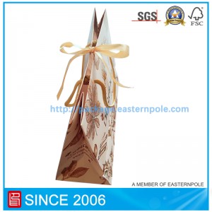 Sacco di carta di lusso per imballaggio candele con chiusura a nastro