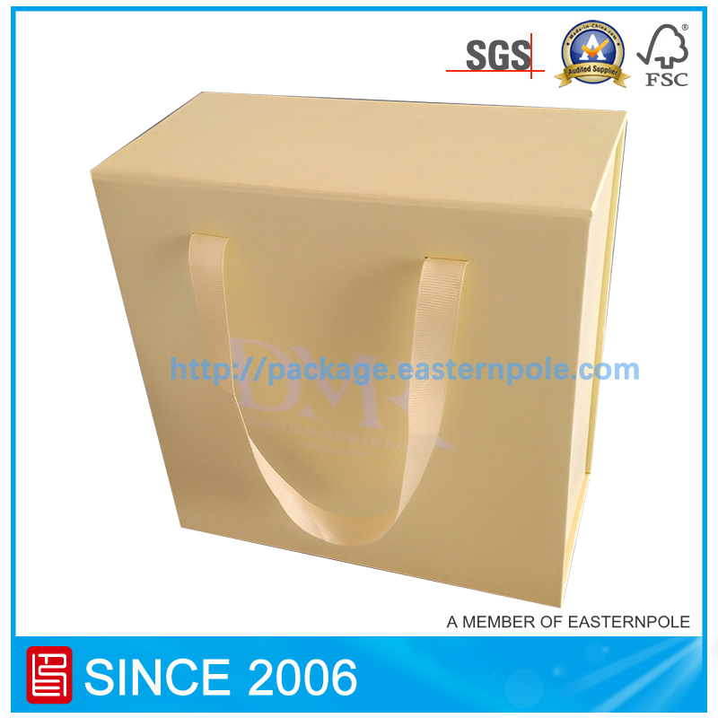 Scatola per imballaggio con guarnizione magnetica pieghevole gialla