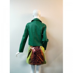 GIACCA BIKER PU VERDE RLWPJ0011N