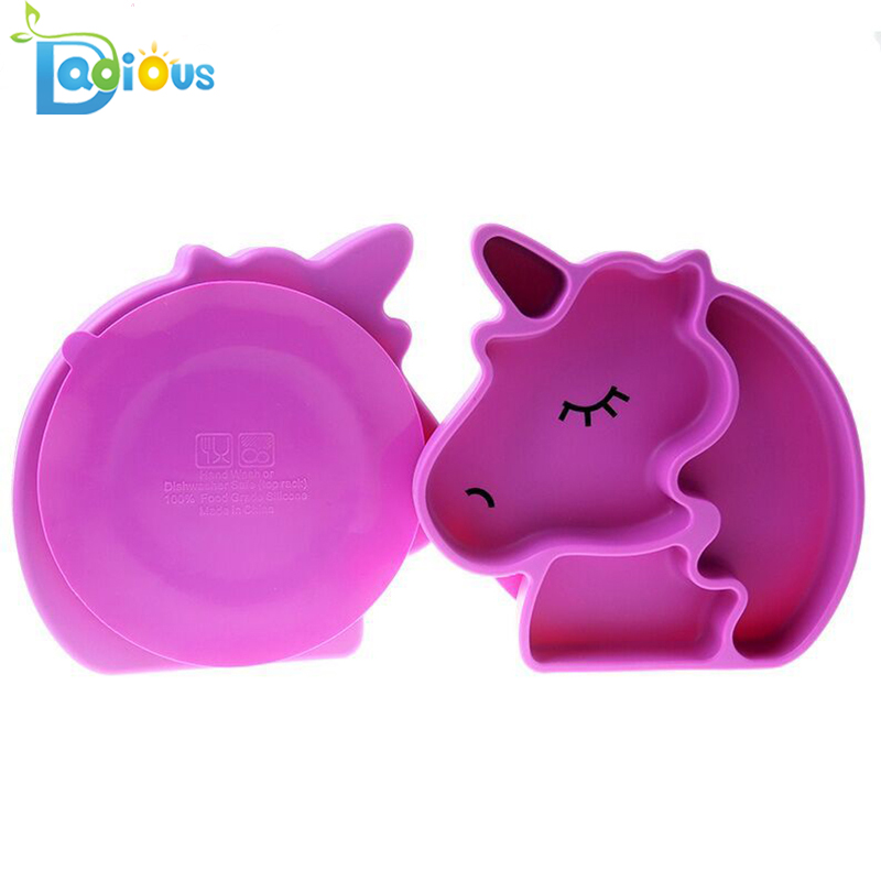 Piastra di aspirazione per silicone FDA Piastra per bambini divisa Piastra per bambini in silicone senza BPA