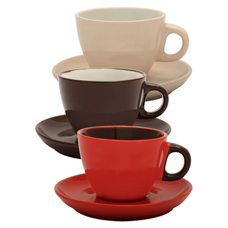 Custom molti colori durevole tazza di caffè e salse di porcellana