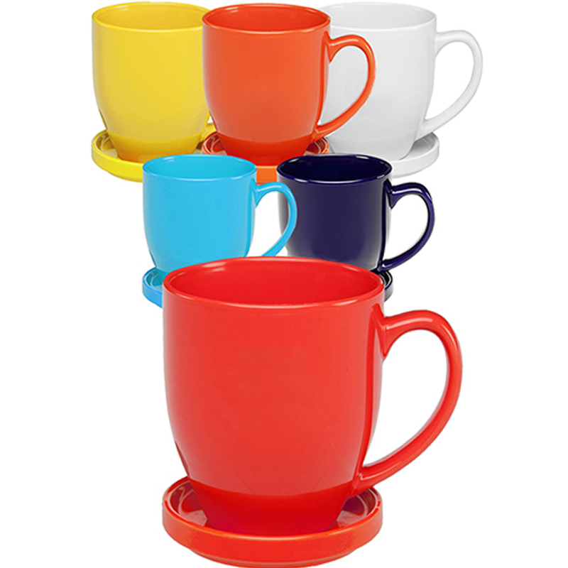 Custom molti colori durevole tazza di caffè e salse di porcellana