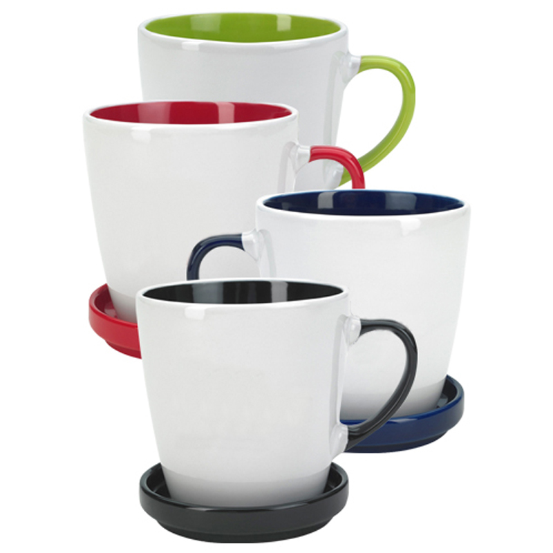 Custom molti colori durevole tazza di caffè e salse di porcellana