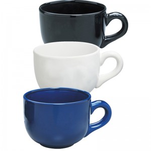 tazza da caffè di lusso in porcellana bianca fine quadrata bianca / rotonda in ceramica fine porcellana