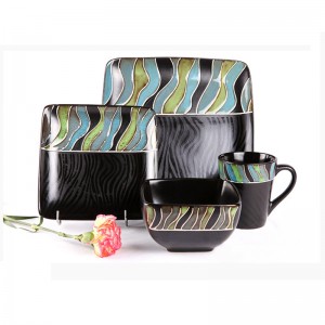 Set da pranzo etiope tradizionale in porcellana fine in ceramica economica