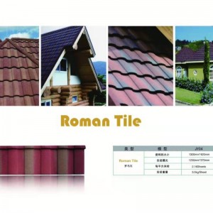 Piastrella per tetti in metallo con rivestimento in pietra