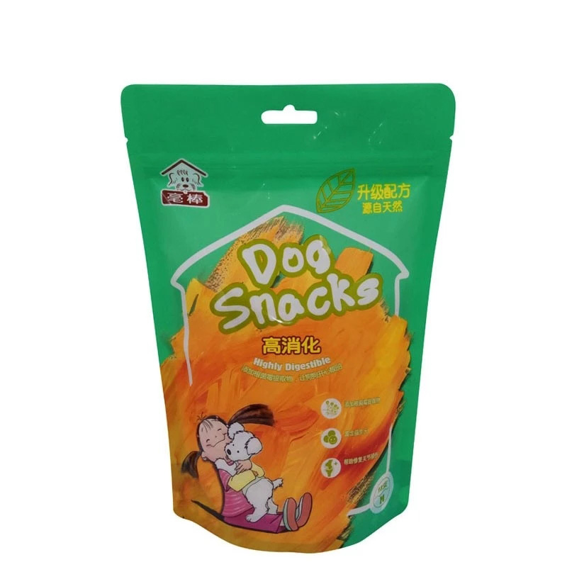 sacchetto con chiusura a cerniera in plastica sacchetto per sacchetti all'ingrosso per snack e alimenti per animali domestici