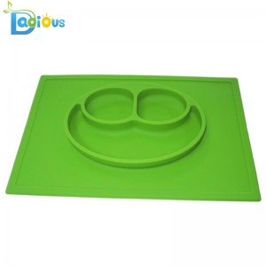 Tovaglietta in silicone monopezzo all'ingrosso in fabbrica per bambino BPA Placemat in silicone per alimentazione gratuita per neonati