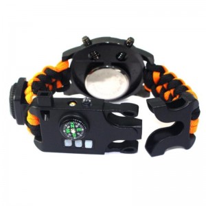 Vigilanza del termometro tessuta corda di sicurezza della vigilanza di emergenza di sopravvivenza creativa multifunzionale all'aperto di vendita