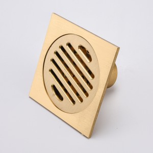 Scarico del collettore per capelli dell'acquazzone del pavimento dell'inserzione delle piastrelle di ottone del fornitore dell'oro