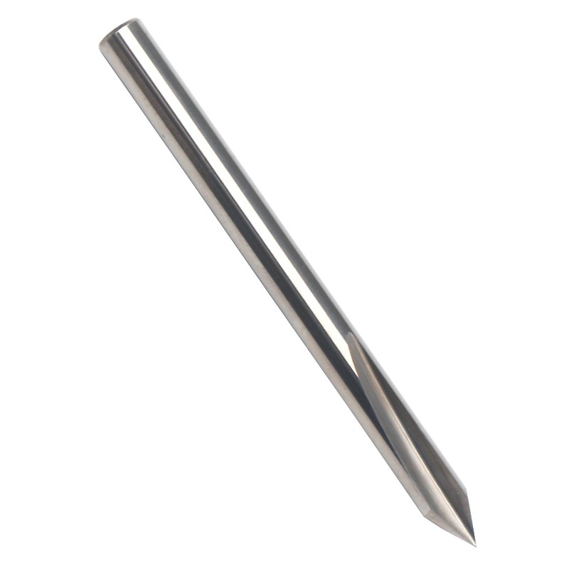 Punta a 60 gradi a V, punta EnPoint per incisione in metallo metallo duro Punta a forma di cono Punta per incisione CNC con 2 scanalature 1/8 