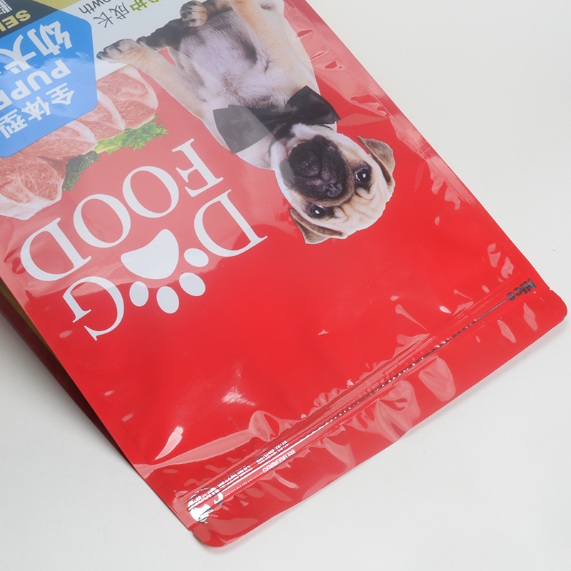 Borsa per alimenti per cani da 2,5 kg Borsa per alimenti per animali domestici con cerniera richiudibile a fondo piatto