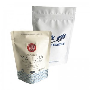 Custodia in alluminio per busta in plastica per tè verde in polvere con cerniera sacchetti economici