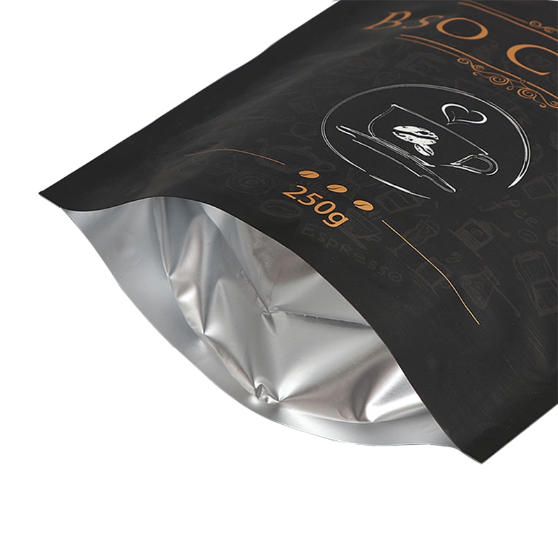 Sacchetti stand up riutilizzabili con logo personalizzato personalizzato con chiusura a zip Sacchetti da imballaggio per caffè