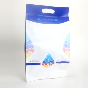 buste per alimenti per animali domestici sacchetti di plastica con fondo piatto e manico fustellato