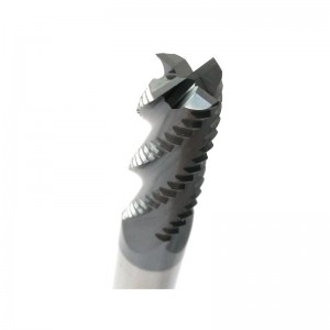 Frese a sgrossare in metallo duro integrale, HRC45 con rivestimento in tialn, 4 scanalature, diametro 1/4 \