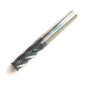 Frese a sgrossare in metallo duro integrale, HRC45 con rivestimento in tialn, 4 scanalature, diametro 1/4 \