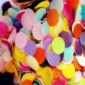 Confetti di carta Cerchio Puntini Bomboniere Ricevimento Tavolo Scatter Confetti Gednder Rivela Baby Shower Compleanno