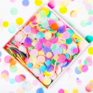 Confetti di carta Cerchio Puntini Bomboniere Ricevimento Tavolo Scatter Confetti Gednder Rivela Baby Shower Compleanno