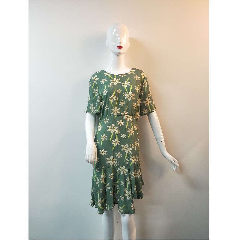 ABITO STAMPA VERDE DONNA TBWD0010M