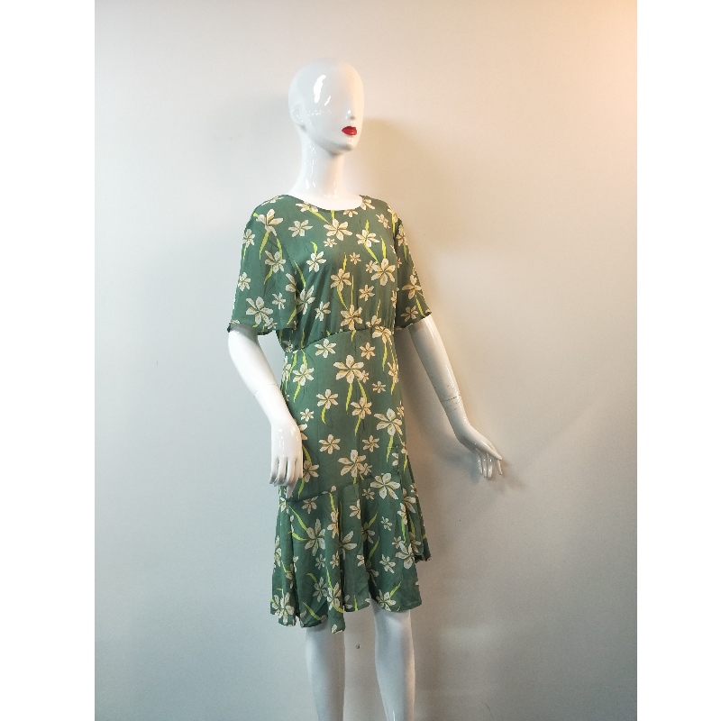 ABITO STAMPA VERDE DONNA TBWD0010M