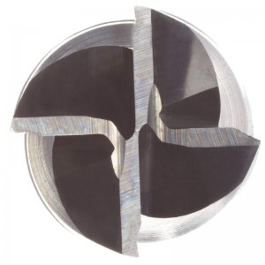 Fresa a punta quadrata in metallo duro, sistema metrico, finitura AlTiN, taglio a sgrossatura e finitura, elica a 30 gradi, 4 scanalature, lunghezza totale 39 mm, diametro taglio 3 mm, diametro codolo 3.000 mm