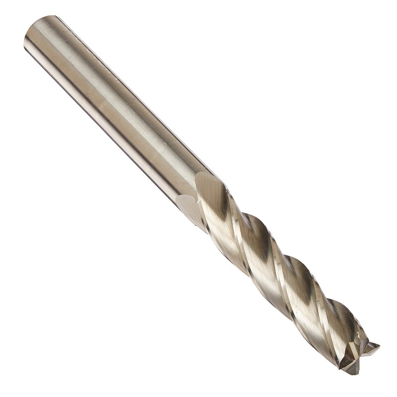 Fresa in metallo duro extra lungo, 4 scanalature, attacco 3/8 