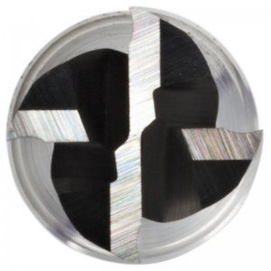 Fresa a punta quadrata in metallo duro, portata extra lunga, finitura non patinata (lucida), elica 30 gradi, 4 scanalature, lunghezza totale 3 \