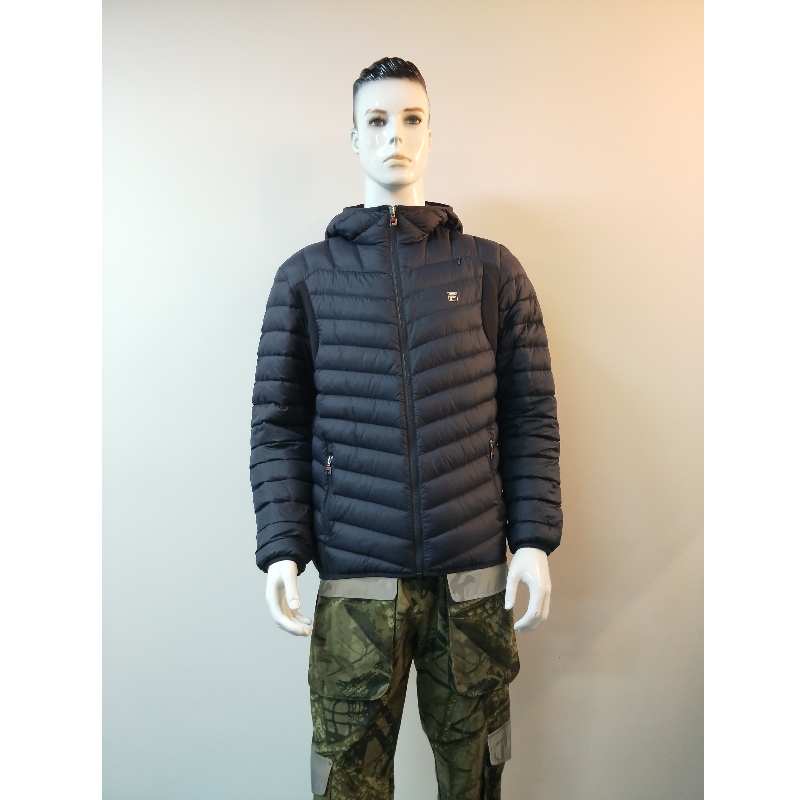 GIACCA PUFFER CON CAPPUCCIO BLU RLMPC0013