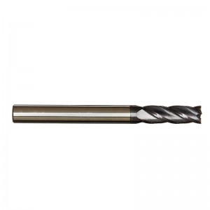 Fresa in metallo duro integrale, rivestimento AlTiN, 4 scanalature, diametro 1/4 \