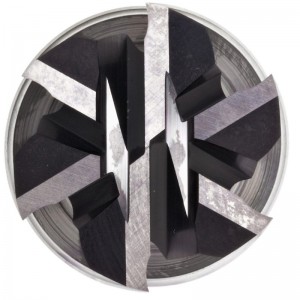 Fresa quadrata in metallo duro, finitura multistrato TIALN, elica 40 gradi, 6 scanalature, lunghezza totale 3 \