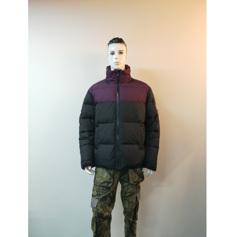 GIACCA PUFFER DA UOMO VIOLA E CONTRASTO NERO RLMPC0023N