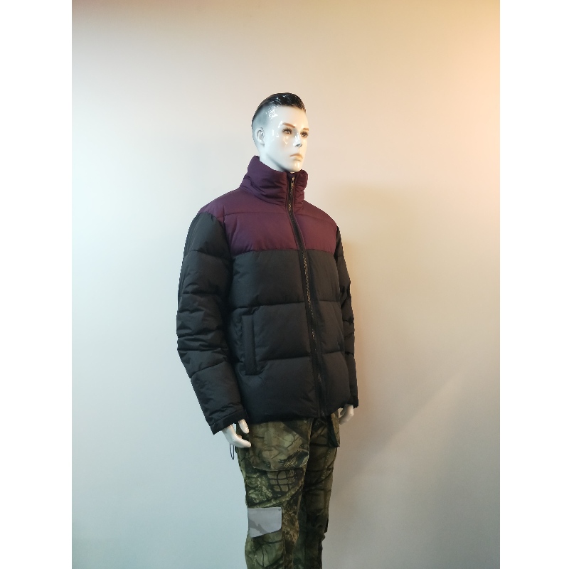 GIACCA PUFFER DA UOMO VIOLA E CONTRASTO NERO RLMPC0023N
