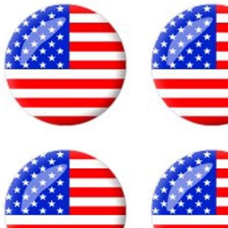 adesivo a cupola bandiera americana, emblema Adesivi per auto