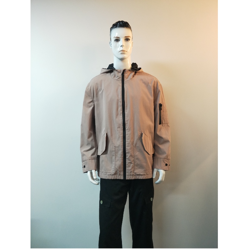 GIACCA CASUAL ROSA DA UOMO CON CAPPUCCIO RLMJ0004