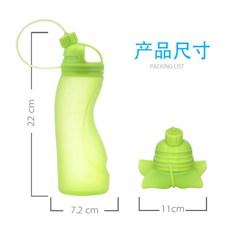 Tazza di acqua di gel di silice creativa portatile commestibile pieghevole bottiglia di acqua di personalità di sport all'aria aperta in esecuzione tazza di acqua sport fitness portatile