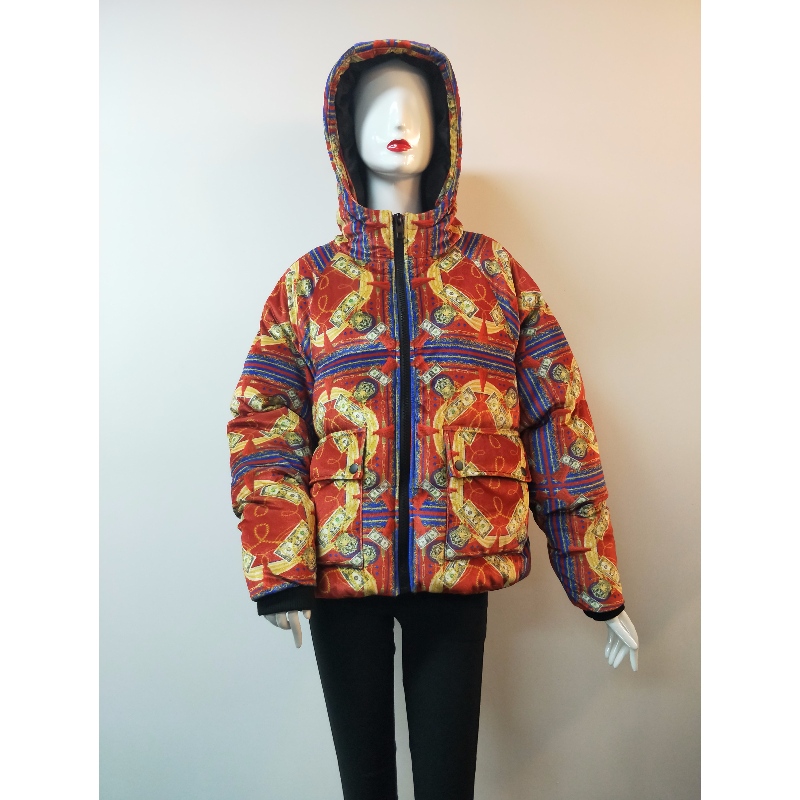 CAPPOTTO IN PUFFER STAMPA COLORATO DONNA RLWC0002