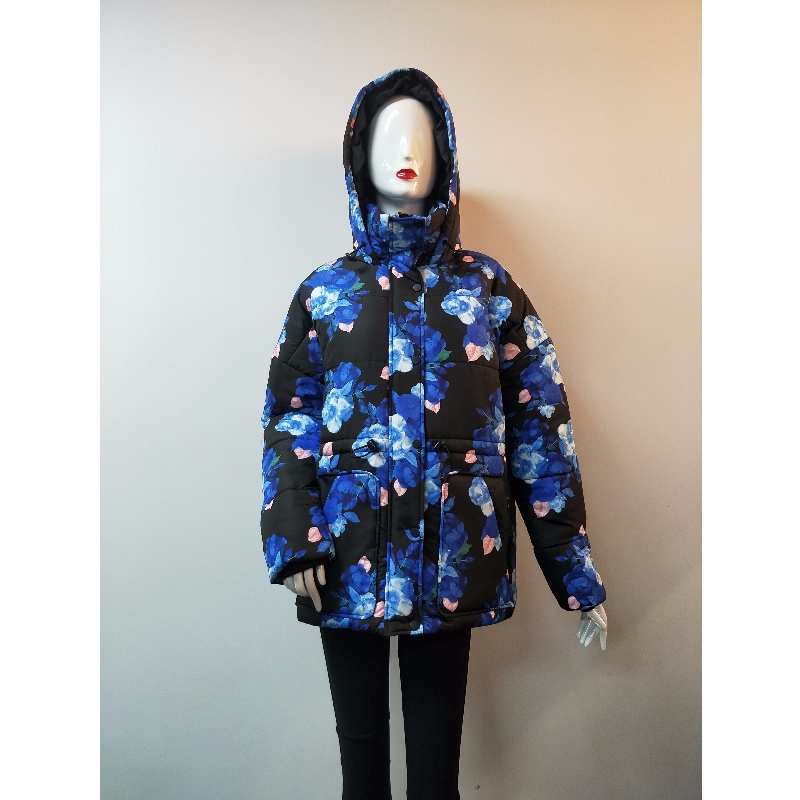 CAPPOTTO PUFFER STAMPA FLOREALE DONNA RLWPC0006