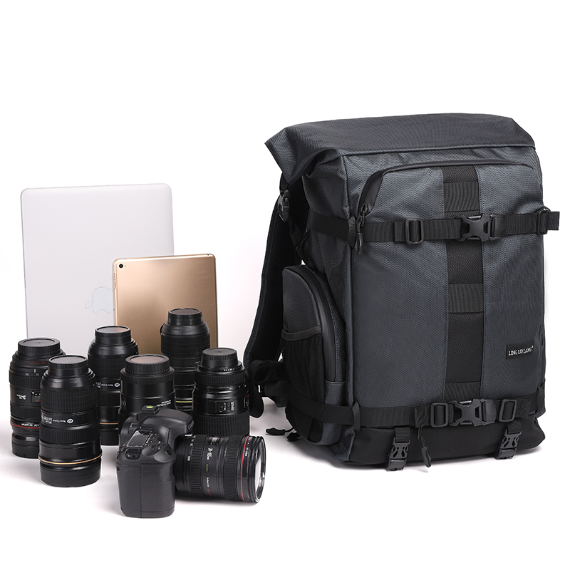 Diat BRTMH300 Zaino per fotocamera DSLR impermeabile da viaggio con borsa fotografica per grandi capacità
