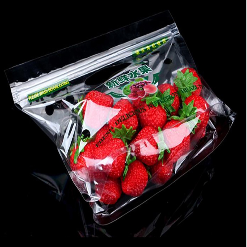 Sacchetto d'imballaggio a chiusura lampo di pomodoro dolce di plastica vegetale pirnted ecologico con fori di ventilazione