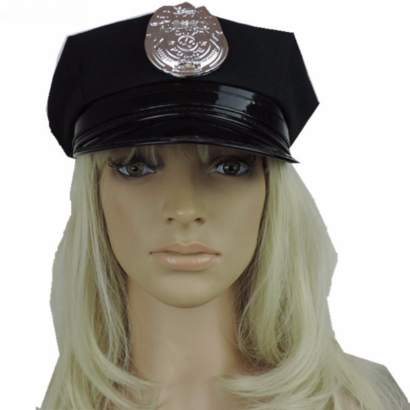 I produttori vendono cappelli ottagonali neri, cappelli con stemmi, cappellini della polizia, cappelli da gioco per feste di Halloween personalizzati